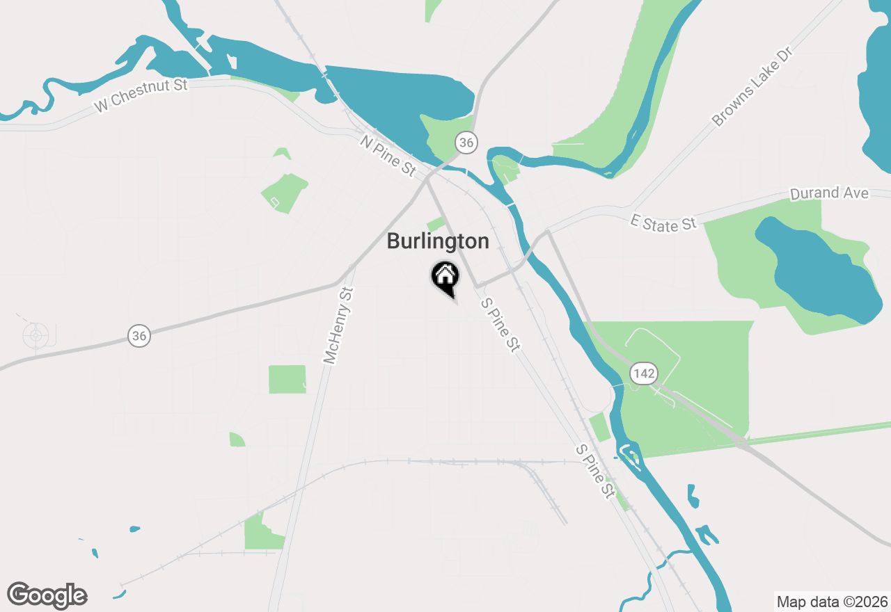 Map of 125 Edward St #127, Burlington, WI 53105