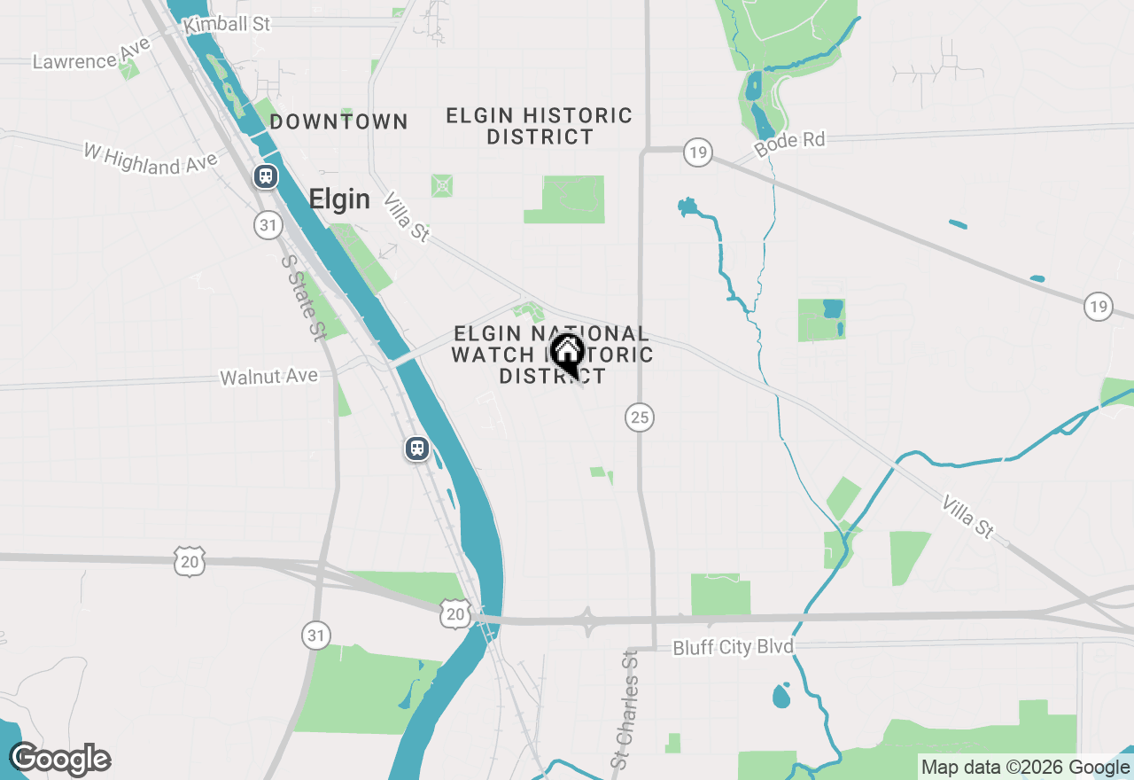 Map of 418 Saint Charles Street #B, Elgin, IL 60120