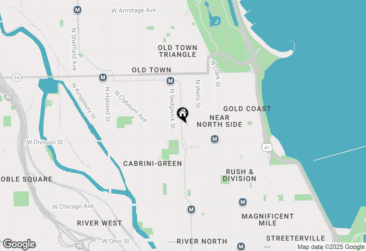 Map of 301 W Goethe Street #301C, Chicago, IL 60610