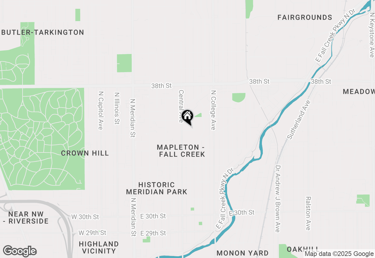 Map of 518 Central Court S, Indianapolis, IN 46205