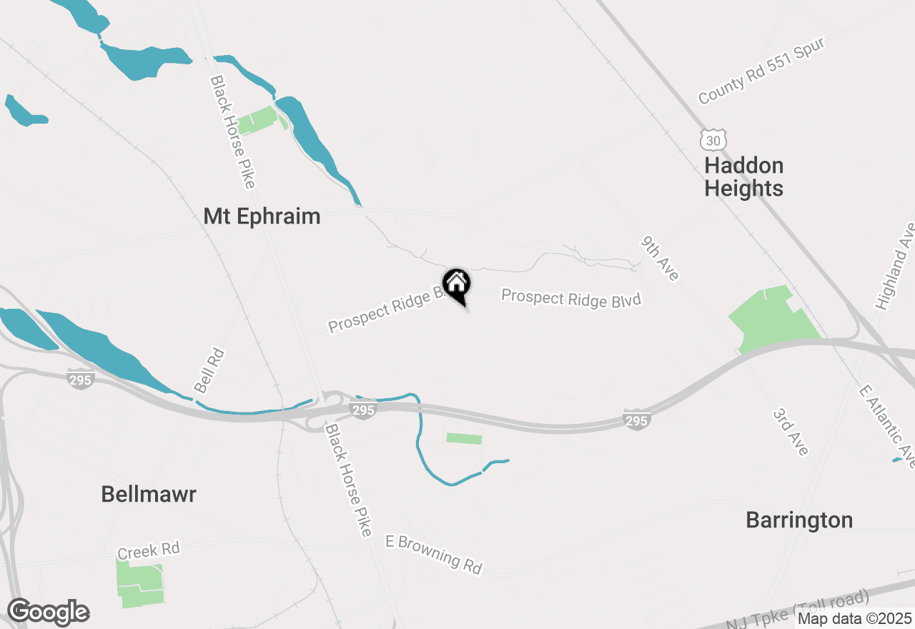 Map of 1640 Sycamore Street, Haddon Heights, NJ 08035