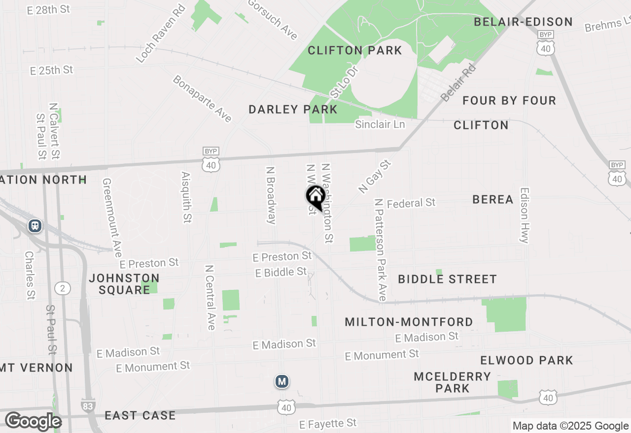 Map of 1519 N Wolfe Street, Baltimore, MD 21213