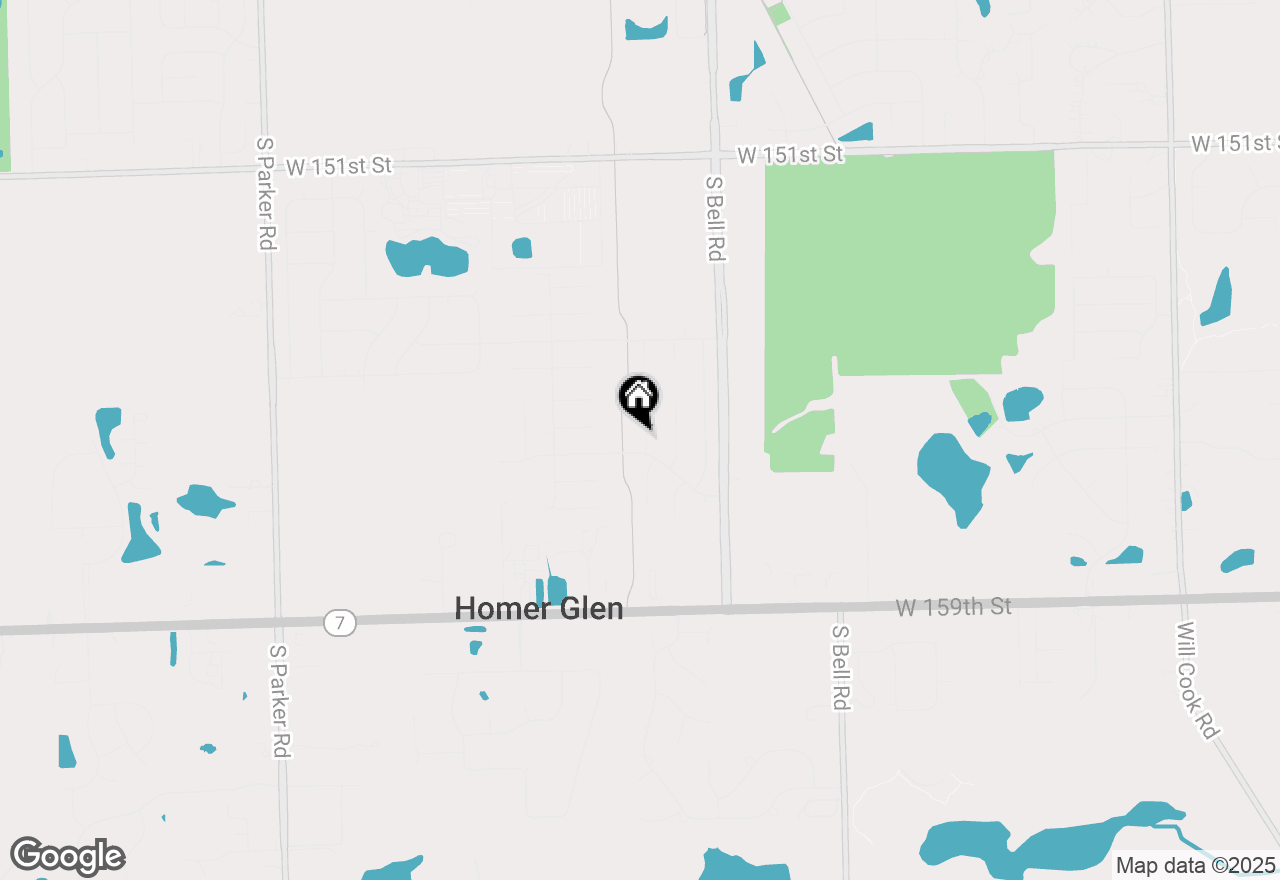 Map of 15564 S Willow Court, Homer Glen, IL 60491