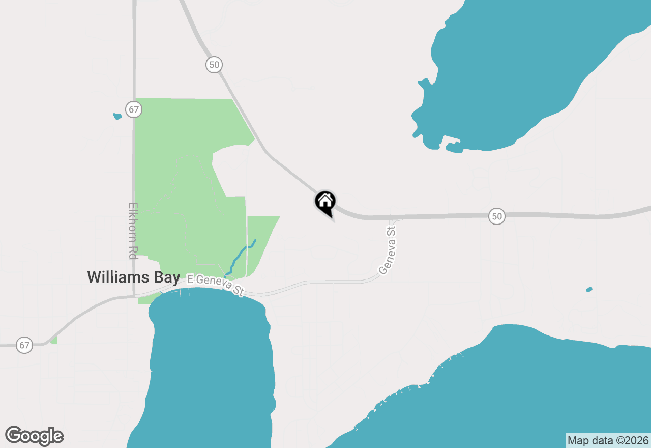 Map of N2461 E Geneva St, Williams Bay, WI 53191