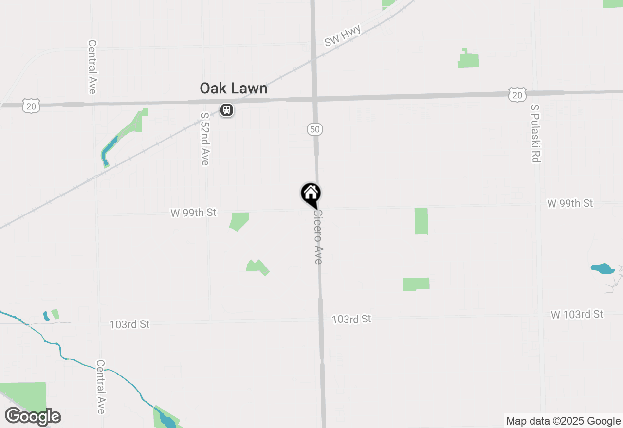 Map of 9904 S Cicero Avenue, Oak Lawn, IL 60453