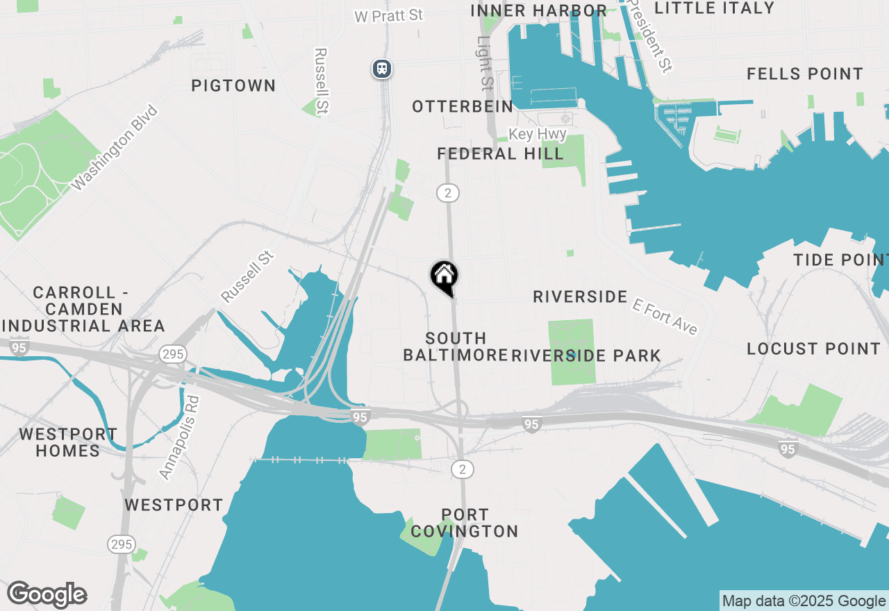 Map of 107 W Fort Avenue, Baltimore, MD 21230