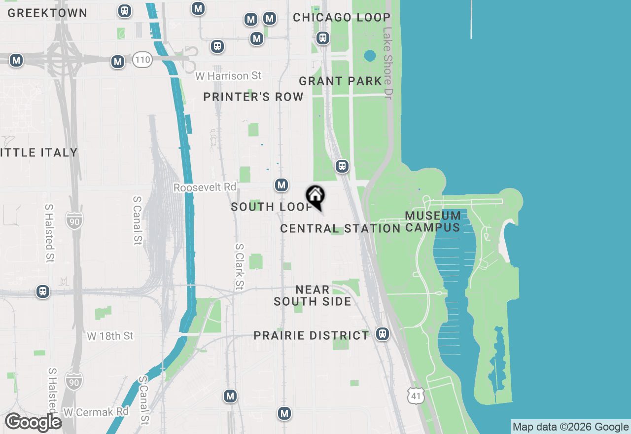 Map of 1305 S Michigan Avenue #1508, Chicago, IL 60605
