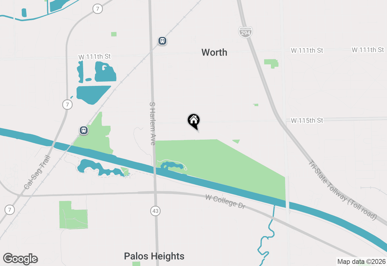 Map of 6901 W 115th Place, Worth, IL 60482
