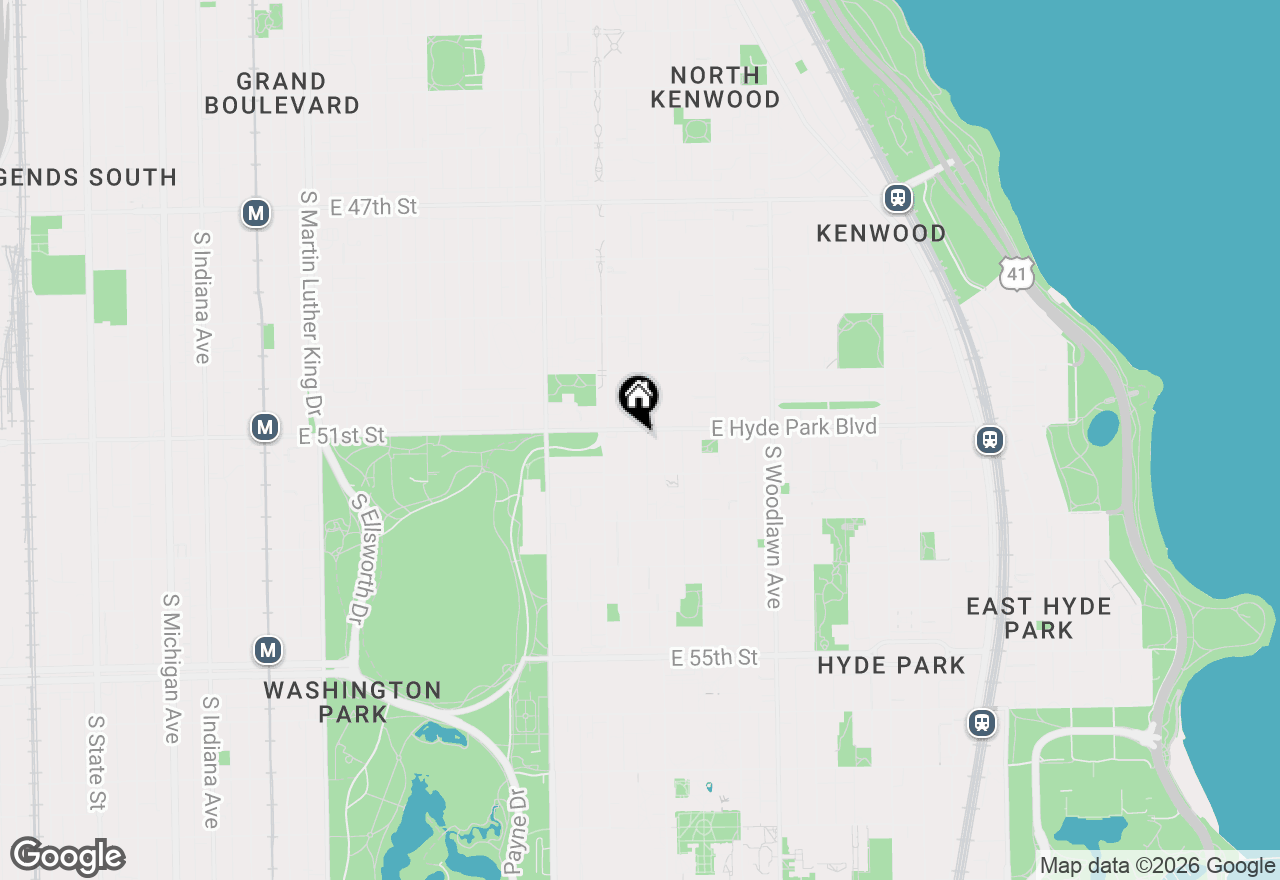 Map of 943 E Hyde Park Boulevard #3, Chicago, IL 60615
