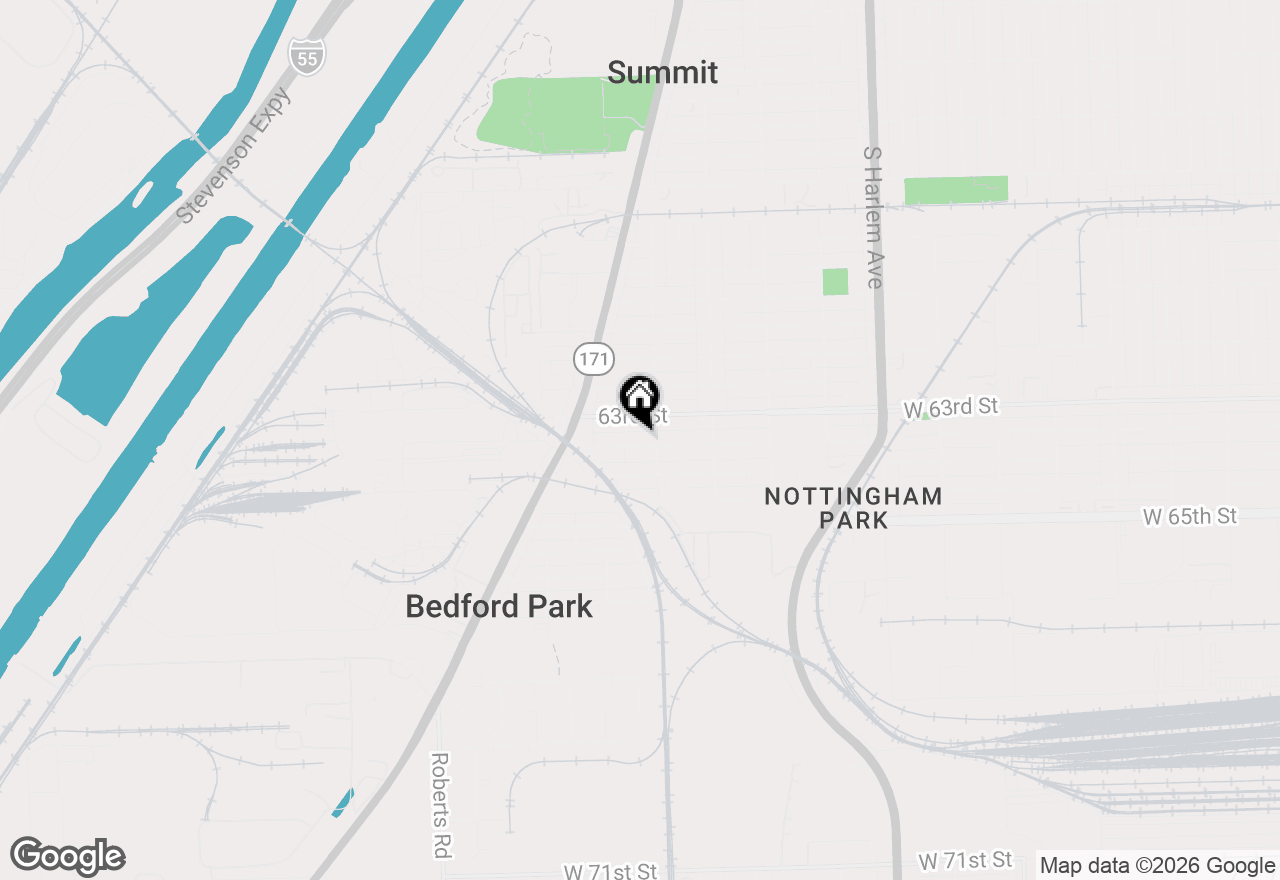 Map of 7614 W 63rd Place, Summit, IL 60501