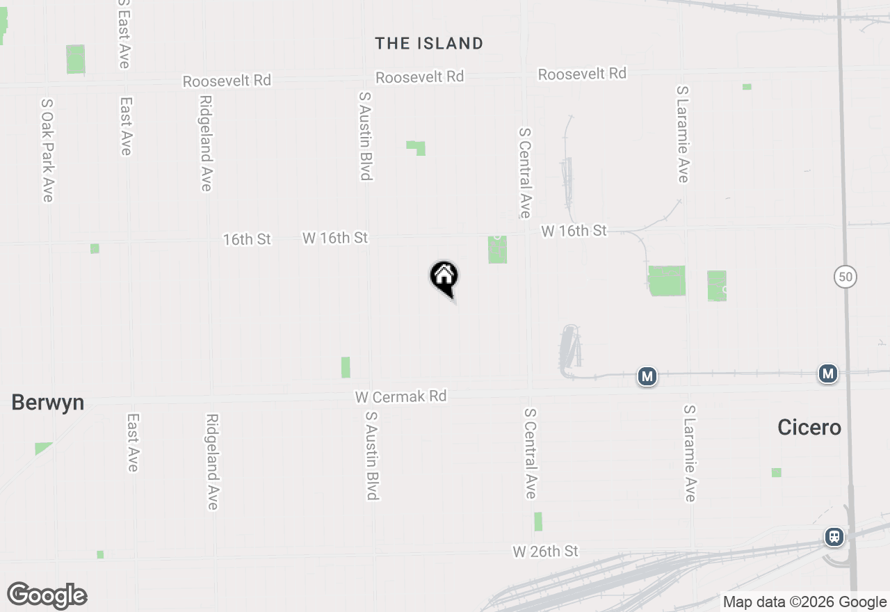 Map of 1828 S 58th Avenue, Cicero, IL 60804