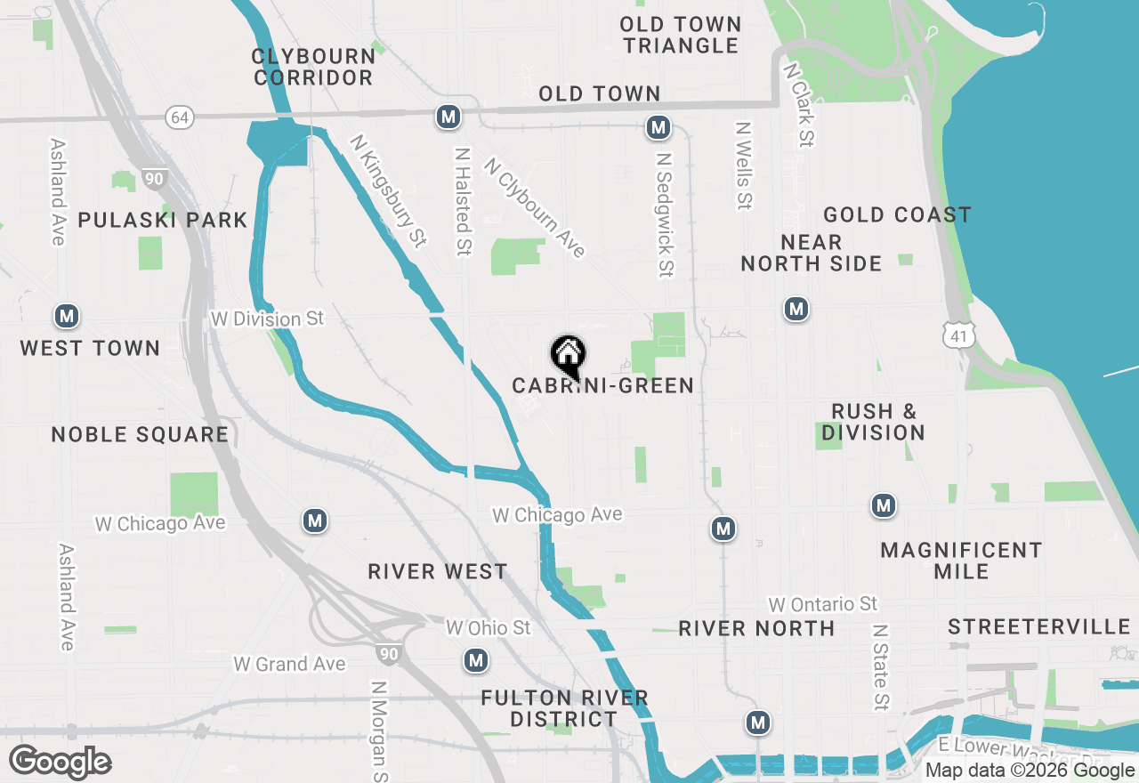Map of 1014 N Larrabee Street #4N, Chicago, IL 60610