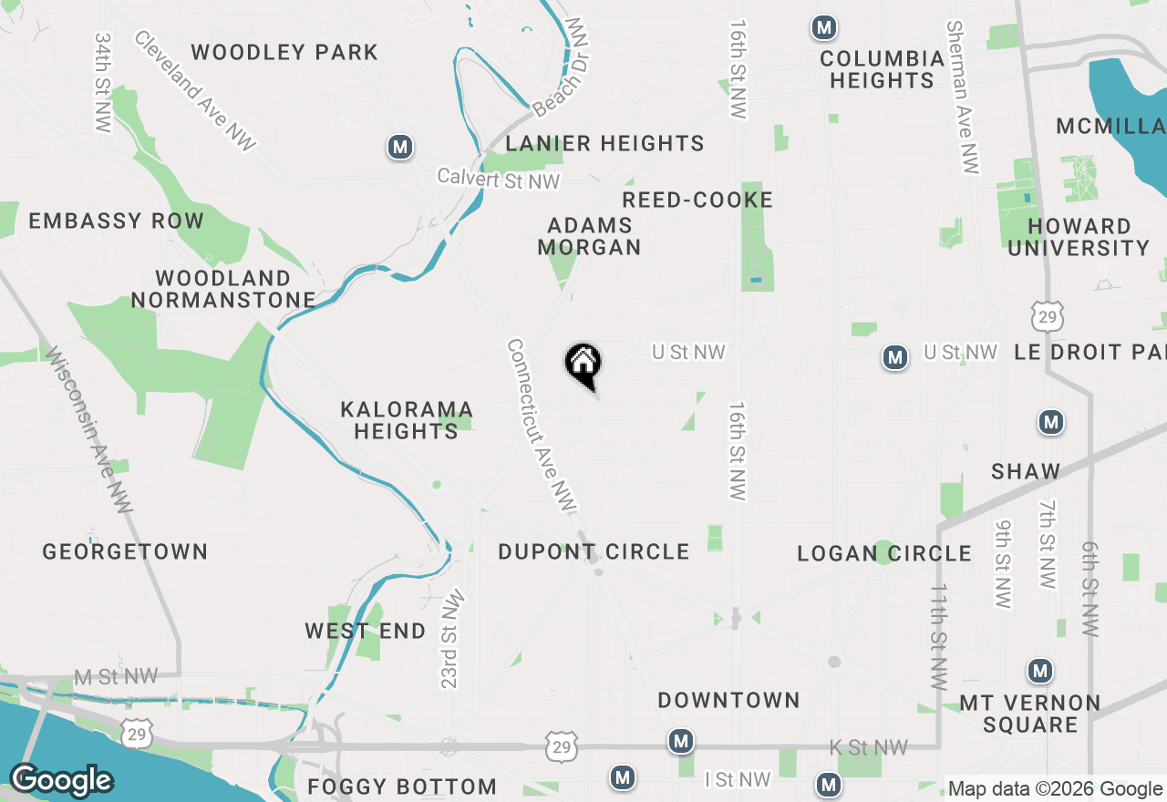 Map of 1860 19th Street Nw, Washington, DC 20009