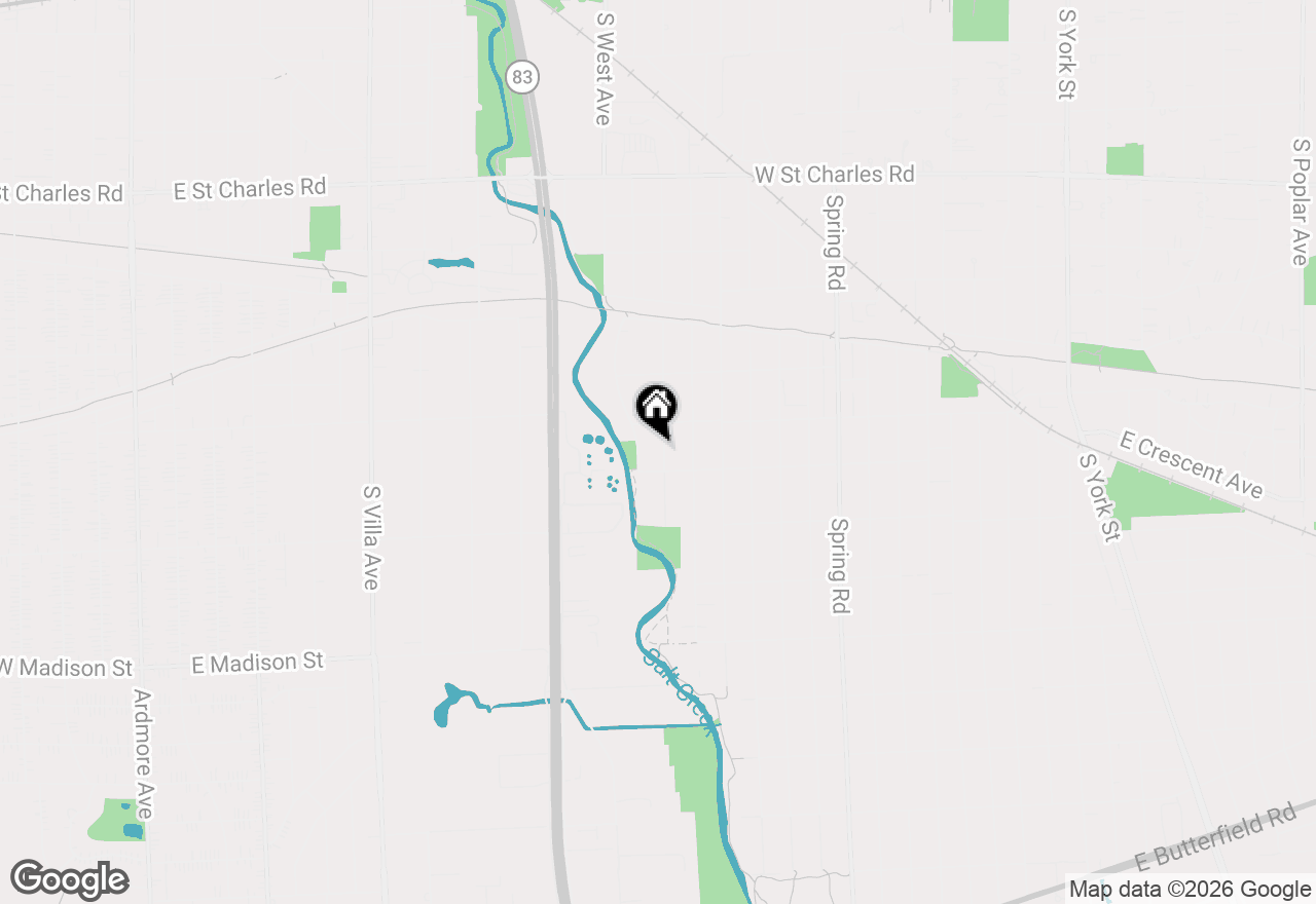 Map of 602 S Sunnyside Avenue, Elmhurst, IL 60126