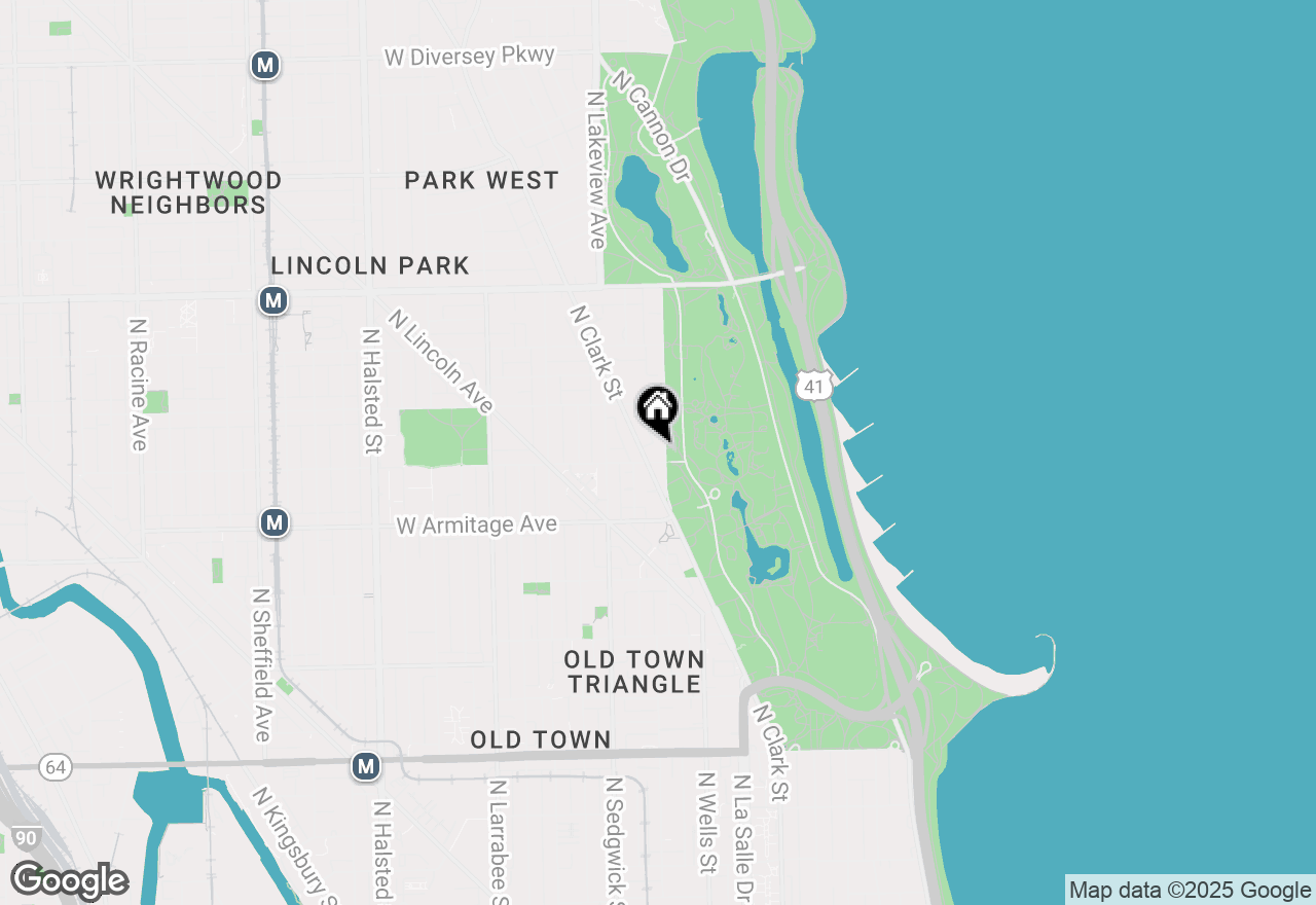 Map of 2100 N Lincoln Park West #2AS, Chicago, IL 60614