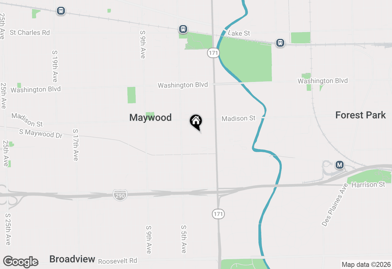 Map of 1112 S 3rd Avenue, Maywood, IL 60153