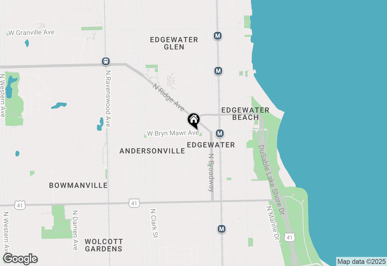 Map of 1262 W Bryn Mawr Avenue #1, Chicago, IL 60660