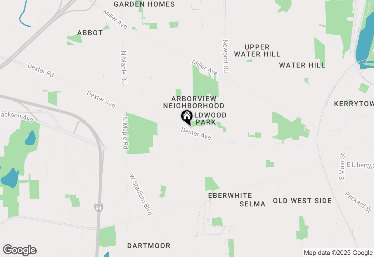 Map of 1912 Dexter Avenue, Ann Arbor, MI 48103