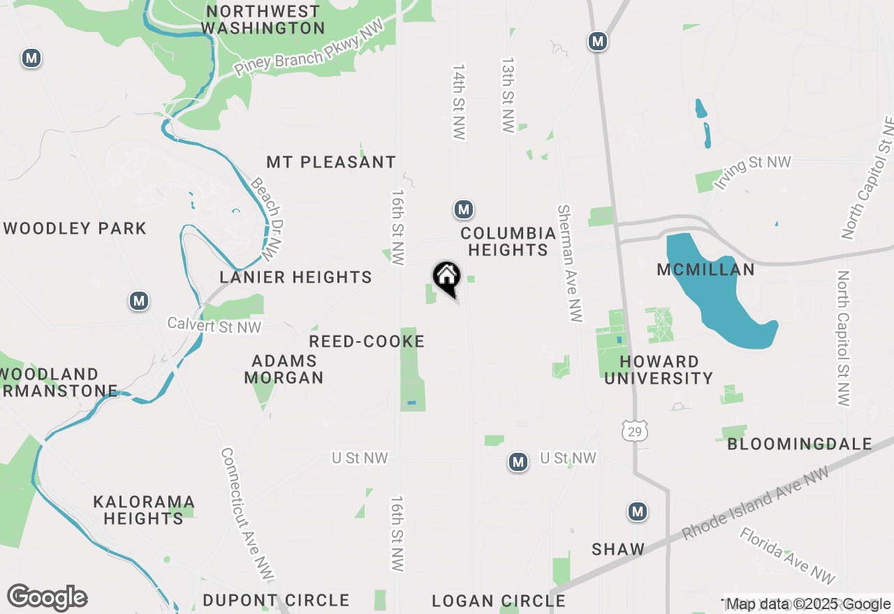 Map of 1440 Fairmont Street Nw #1, Washington, DC 20009