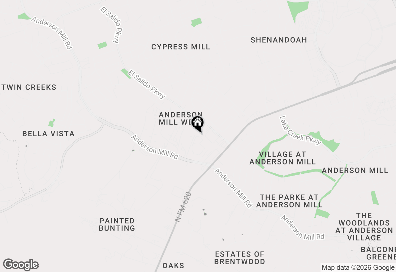 Map of 11908 Anderson Mill Rd #1121, Austin, TX 78726