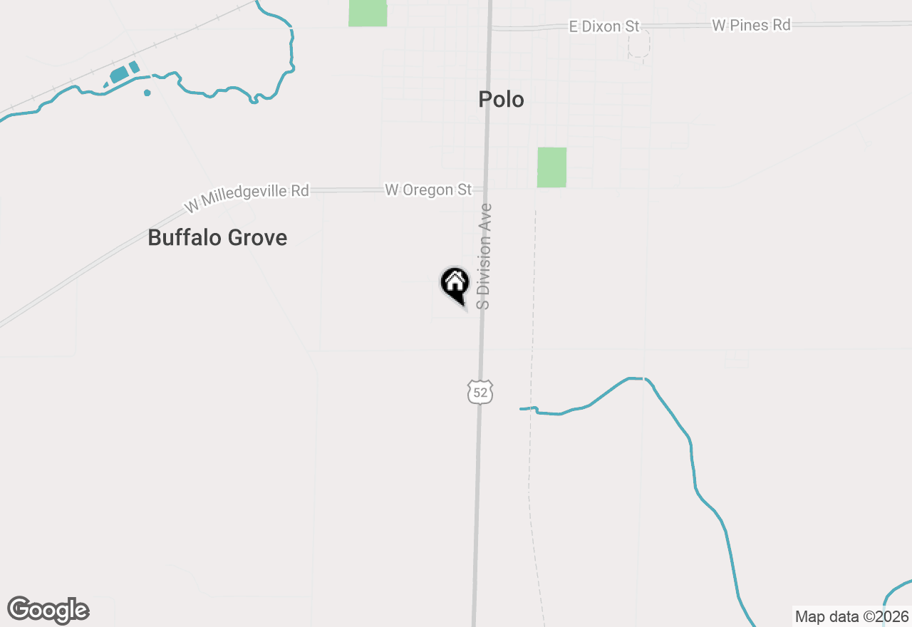 Map of 302 W Meadow Street, Polo, IL 61064