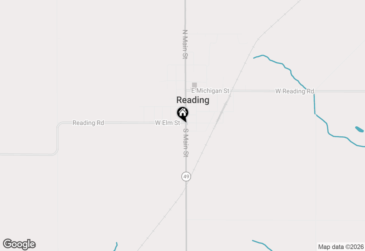 Map of 105 W Elm Street, Reading, MI 49274