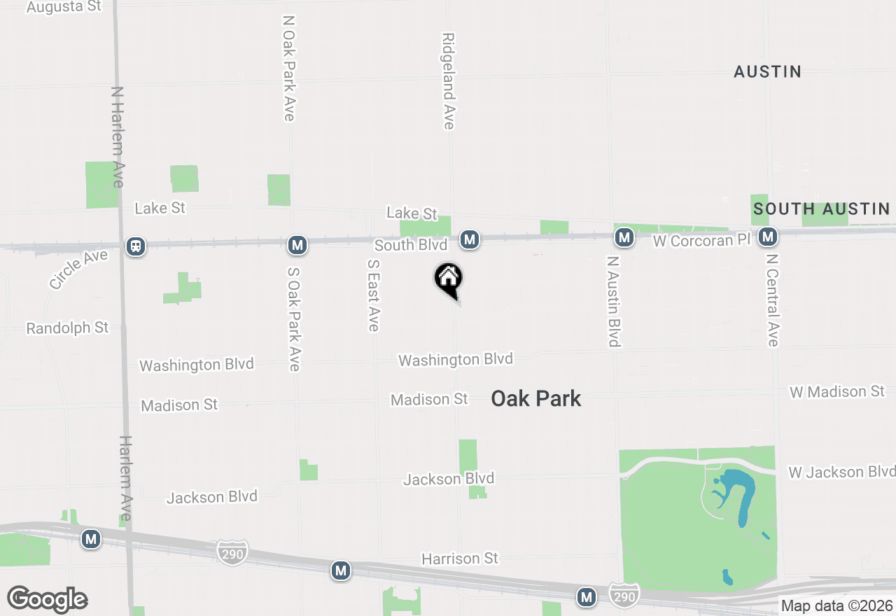 Map of 229 S Ridgeland Avenue, Oak Park, IL 60302