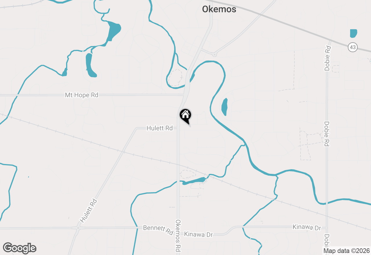 Map of 2222 Riverwood Drive, Okemos, MI 48864
