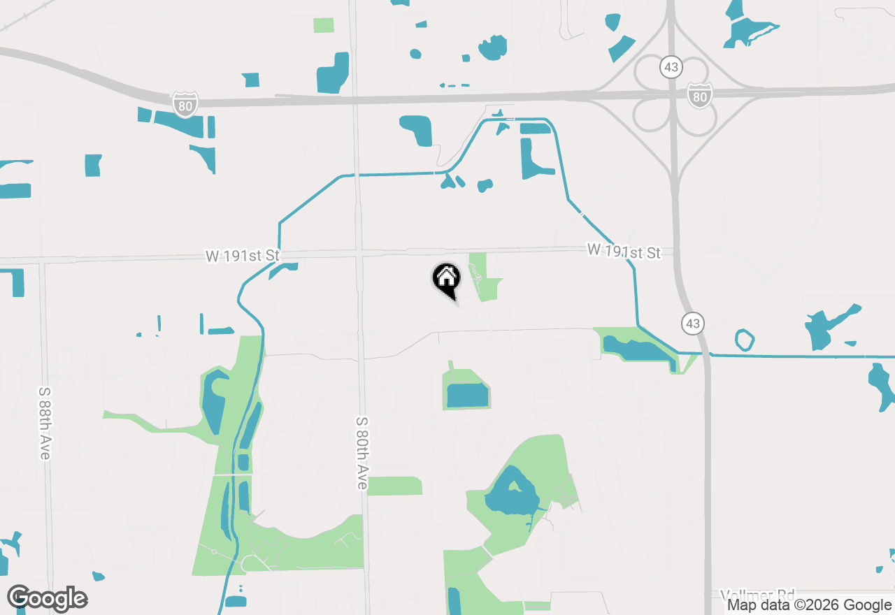 Map of 7729 Northfield Lane #7729, Tinley Park, IL 60487