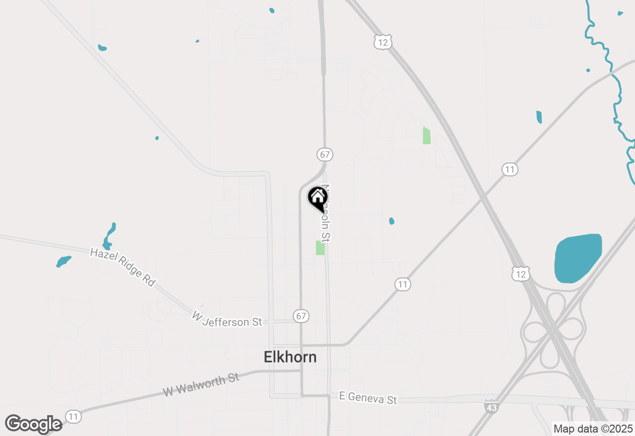 Map of 521 N Washington St #521 1/2, Elkhorn, WI 53121