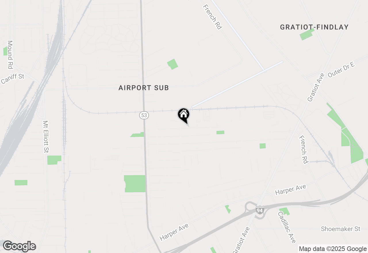 Map of 8616 Grinnell Street, Grosse Pointe, MI 48213