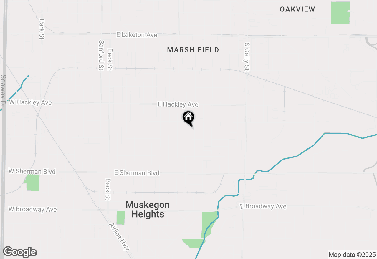 Map of 2320 Manz Street, Muskegon Heights, MI 49444