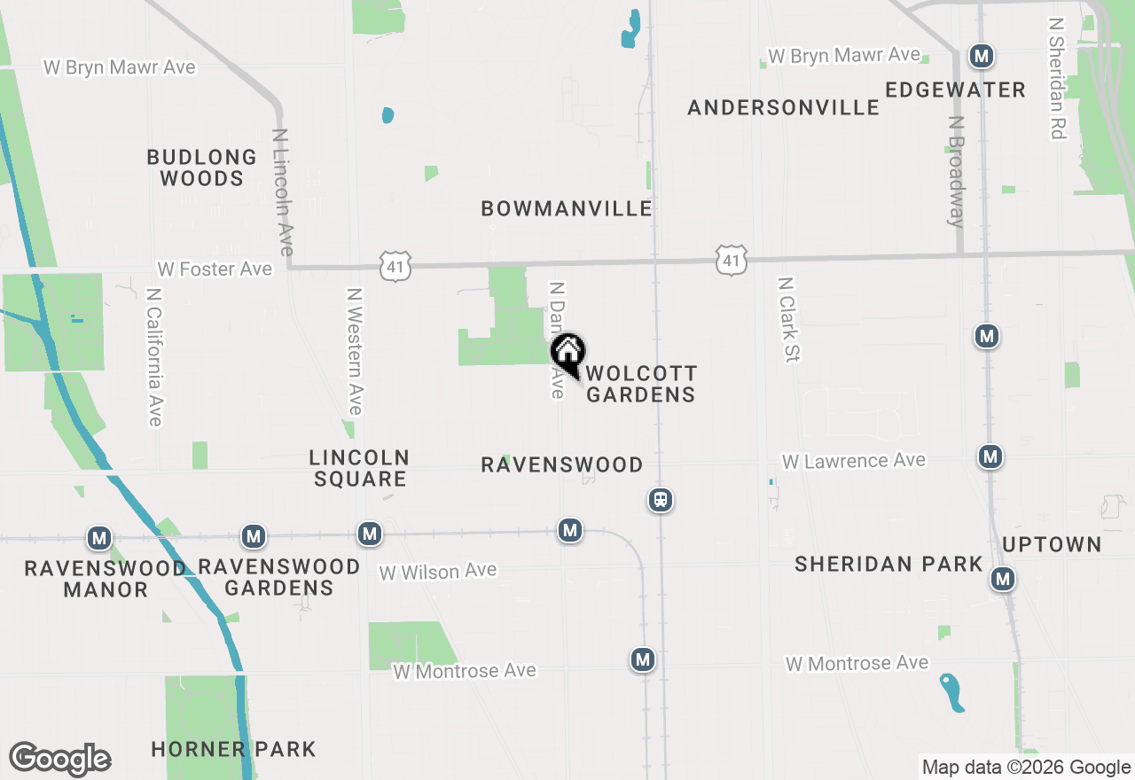 Map of 4927 N Damen Avenue #1C, Chicago, IL 60625