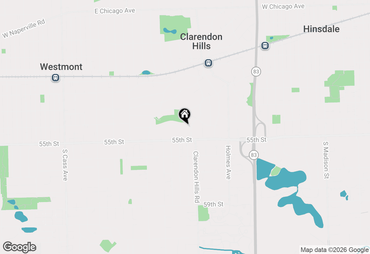 Map of (Address confidential), Clarendon Hills, Illinois 60514
