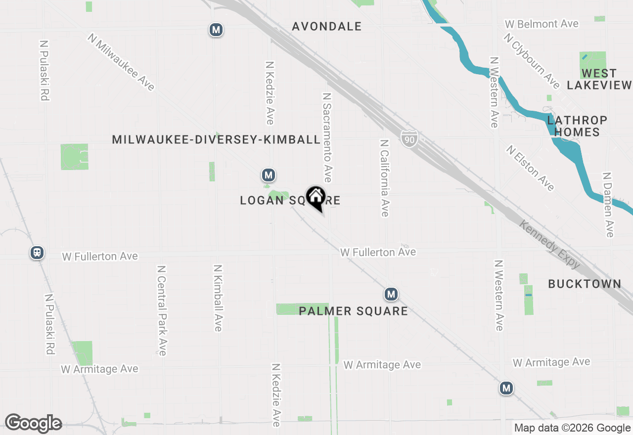 Map of 2503 N Milwaukee Avenue #2N, Chicago, IL 60647