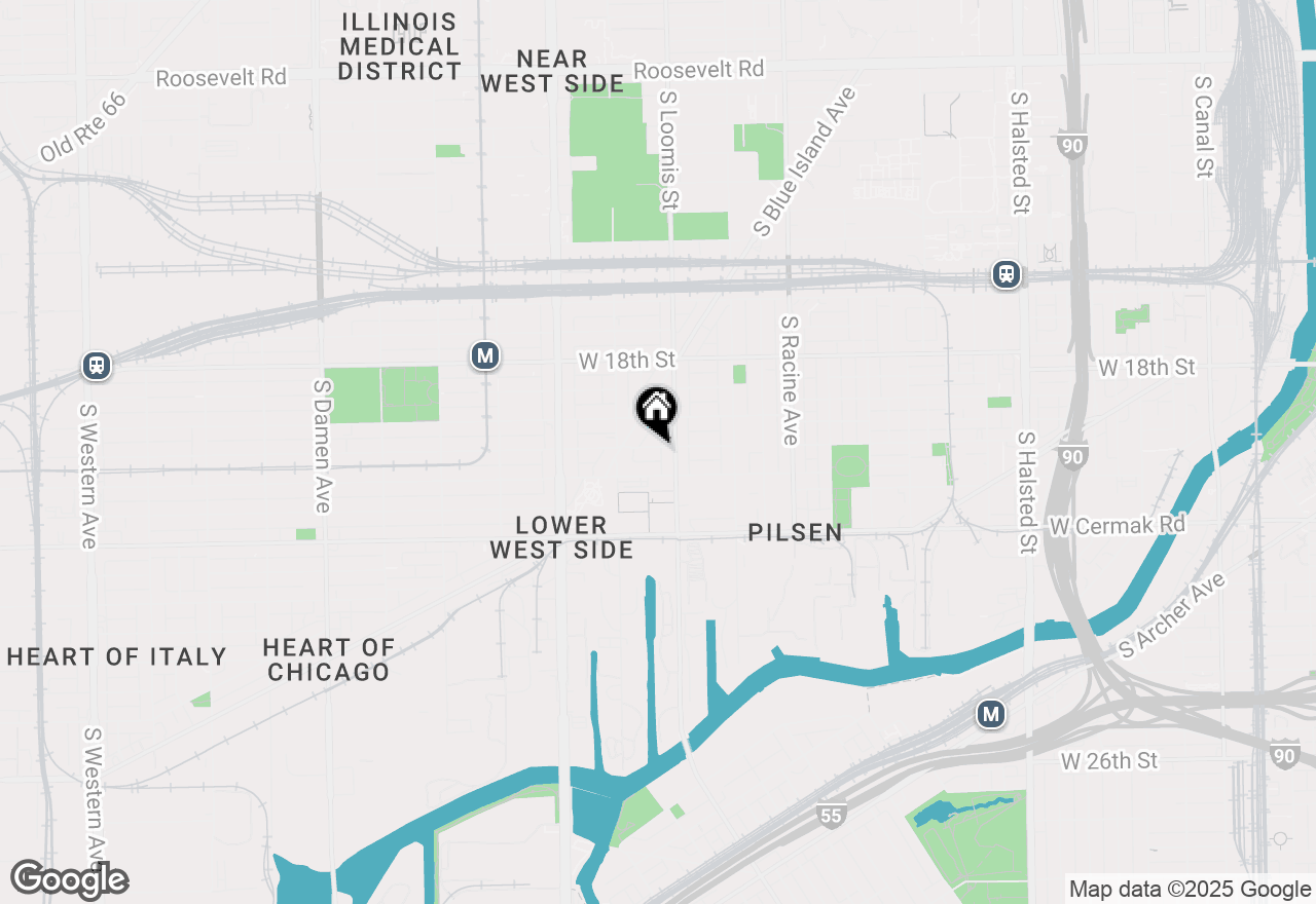 Map of 1417 W Cullerton Street, Chicago, IL 60608