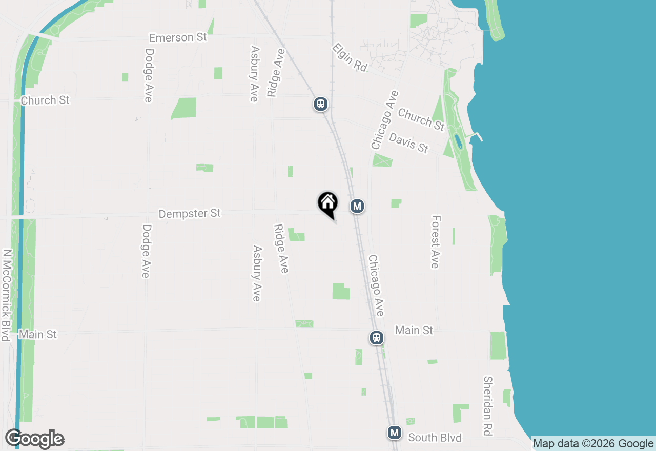 Map of 1224 Elmwood Avenue #2W, Evanston, IL 60202
