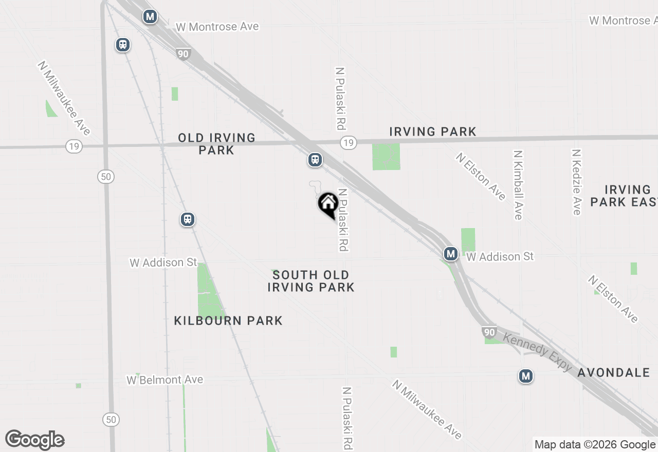 Map of 4028 W Waveland Avenue, Chicago, IL 60641