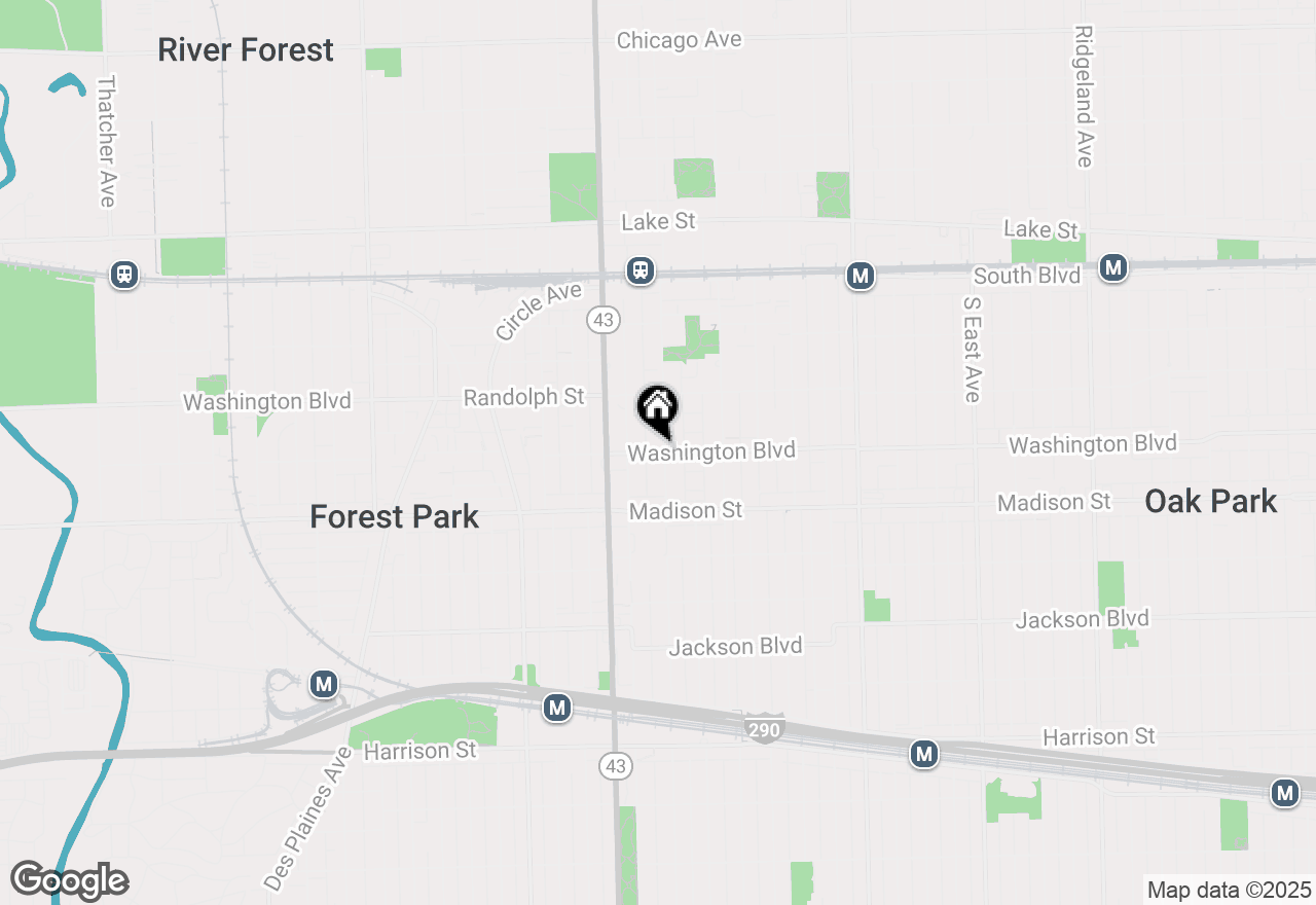 Map of 1107 Washington Boulevard #2E, Oak Park, IL 60302