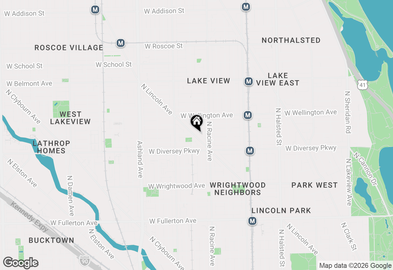 Map of 1245 W George Street #201, Chicago, IL 60657