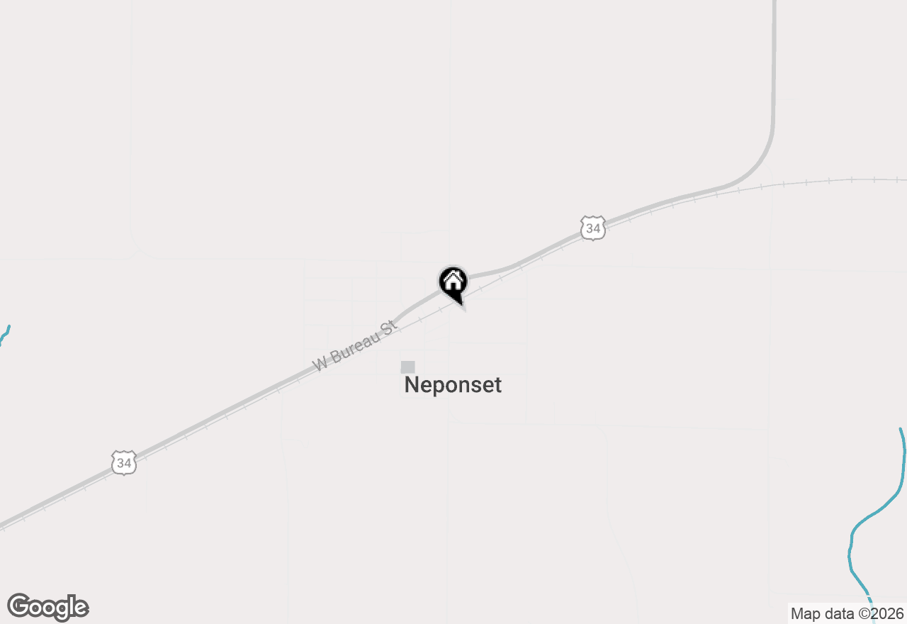 Map of 214 N 1st Street, Neponset, IL 61345