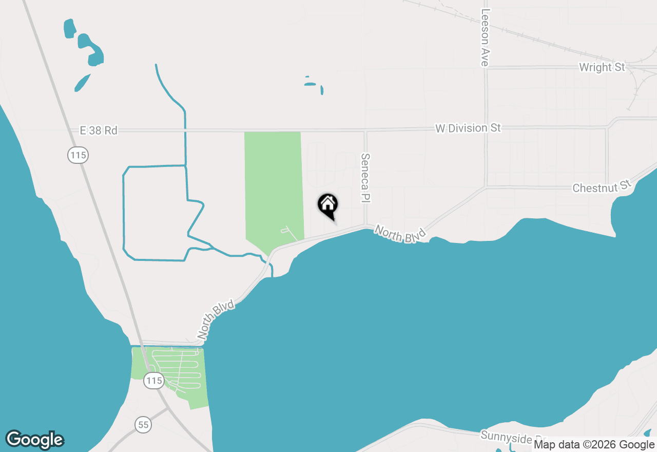 Map of 116 Huron Place, Cadillac, MI 49601