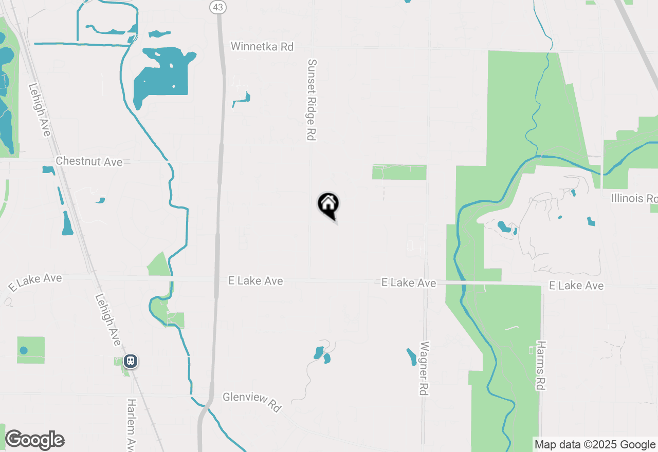 Map of 1553 Hawthorne Lane, Glenview, IL 60025