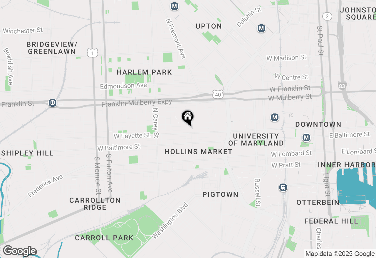 Map of 111 S Schroeder Street, Baltimore, MD 21223