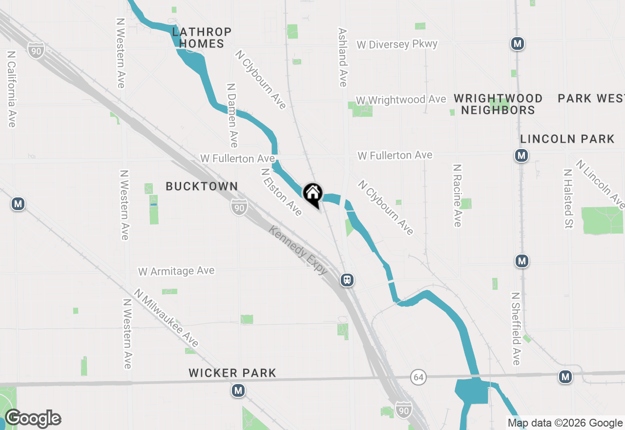 Map of 1701 W Webster Avenue #601, Chicago, IL 60614