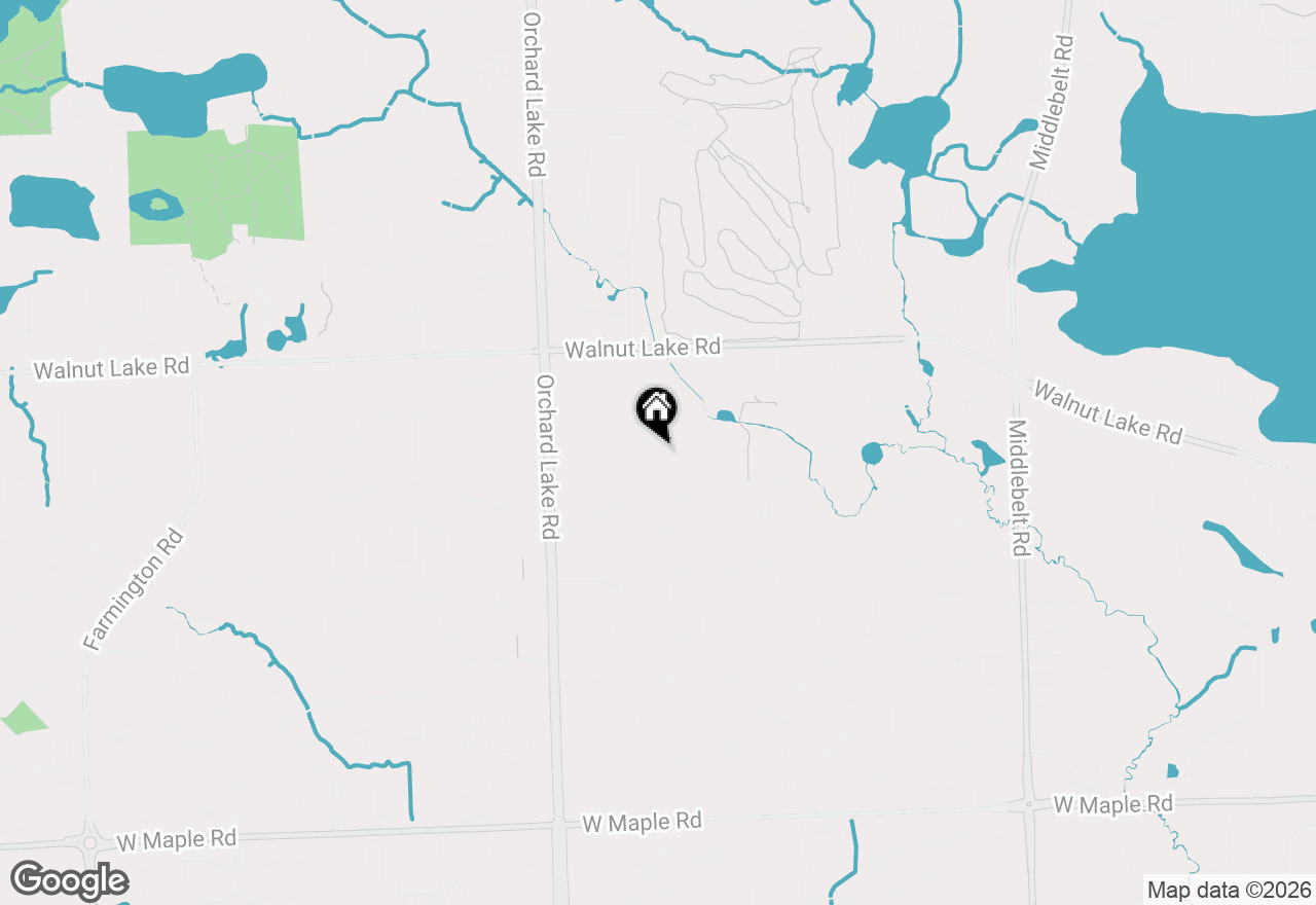 Map of 5742 Springwater Lane, West Bloomfield, MI 48322