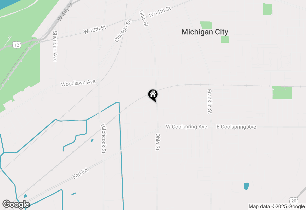 Map of 108 Roberta Avenue, Michigan City, IN 46360