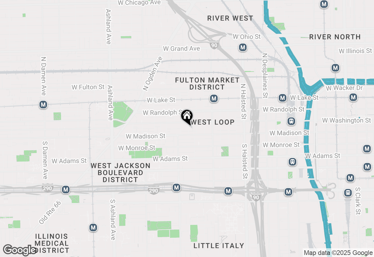 Map of 1141 W Washington Boulevard #222, Chicago, IL 60607