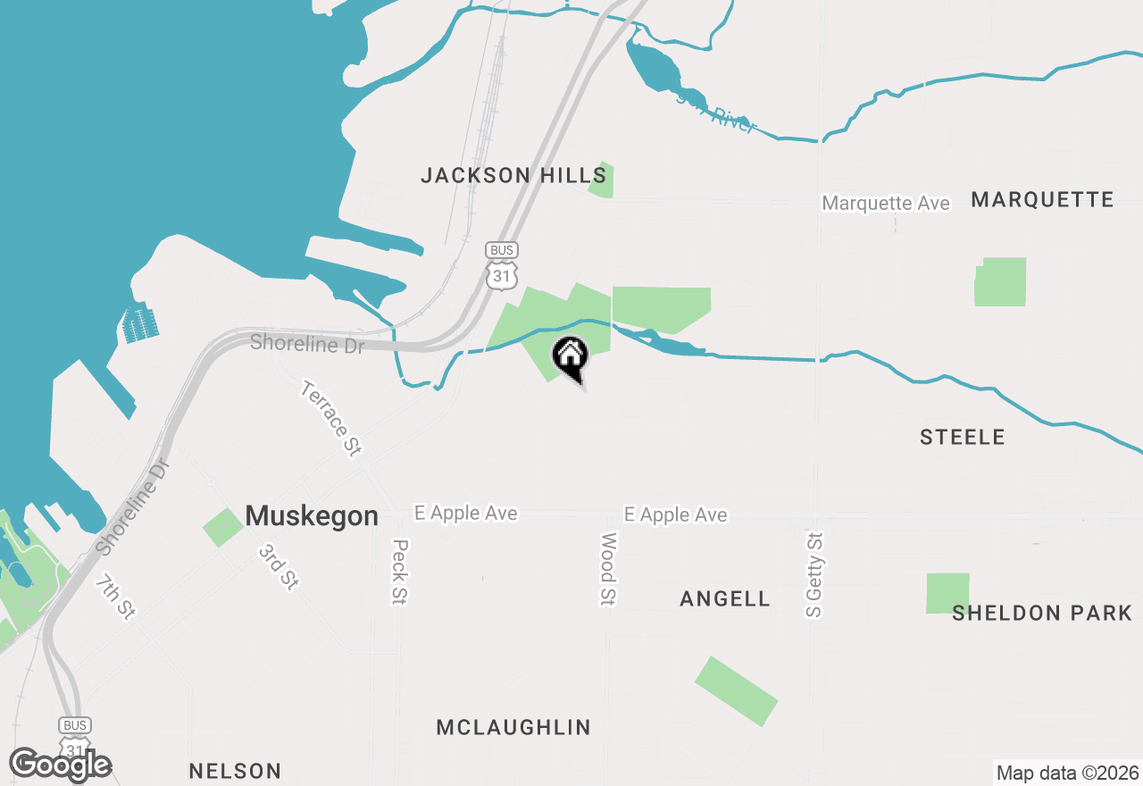 Map of 759 Emerald Street, Muskegon, MI 49442