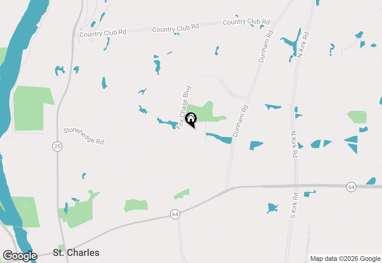 Map of 2012 Waverly Circle, St. Charles, IL 60174